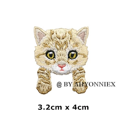 AHYONNIEX Cute Embroidery Cat Patch