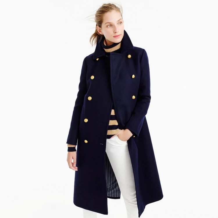 womens navy long coat