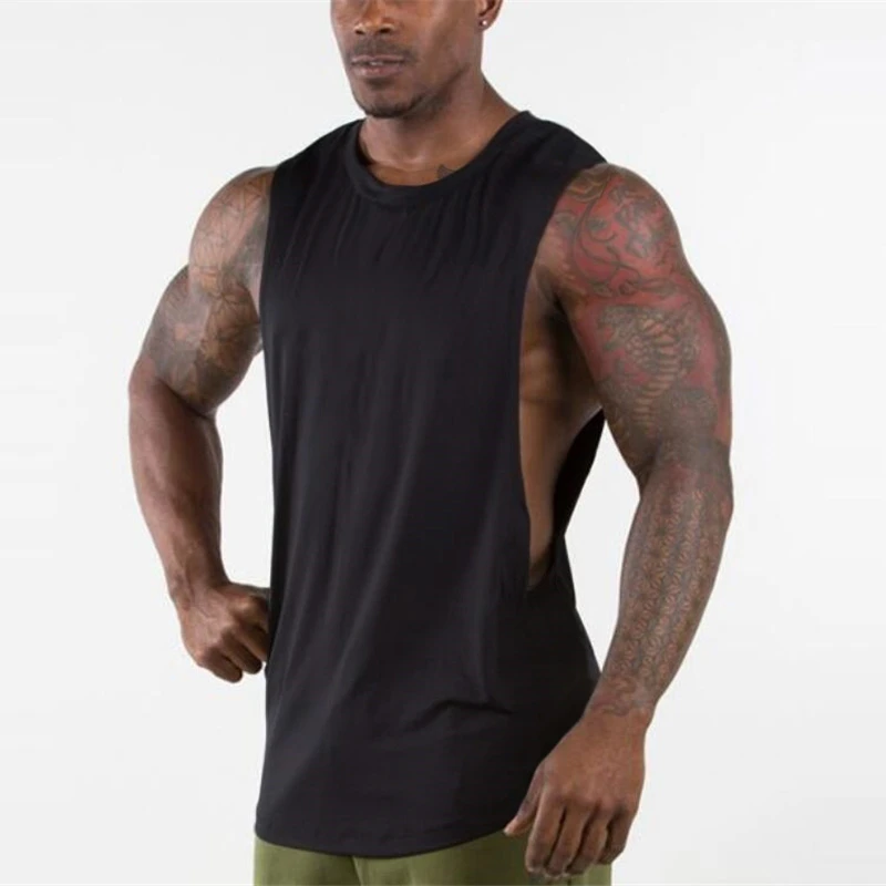 Mens sleeveless shirts open sides Clearance