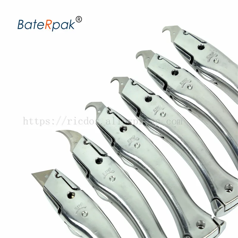 Aluminum Alloy Retractable Box Cutter Utility Knife, Ergonomic