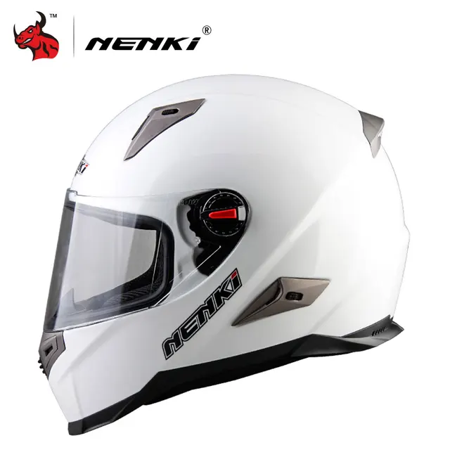 white full face helmet