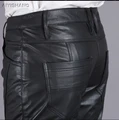 Hot 2021 New Men Genuine Leather Pants First Layer Of Cowhide Leather Pants Motorcycle Leather Pants Singer Plus Size Trousers preview-4