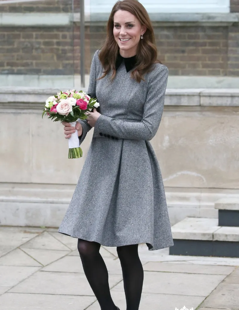 Princess dress New Kate Middleton gray 