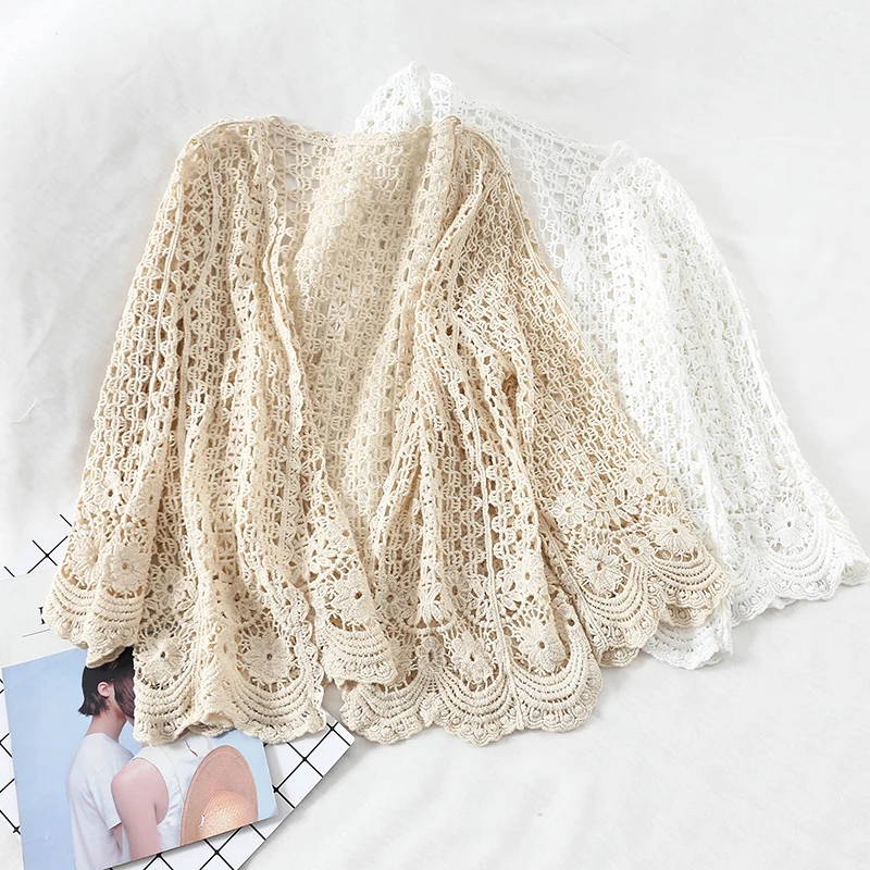 Kimono Cardigan Women Crochet Blouse 