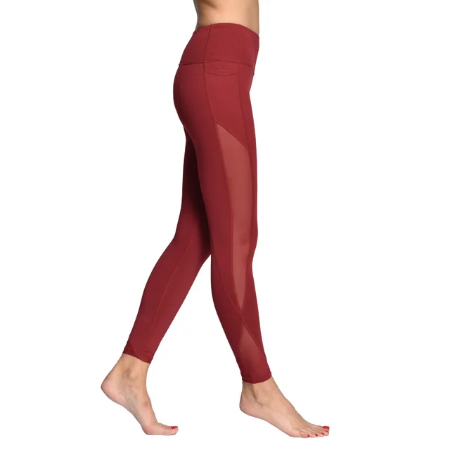 red sport leggings