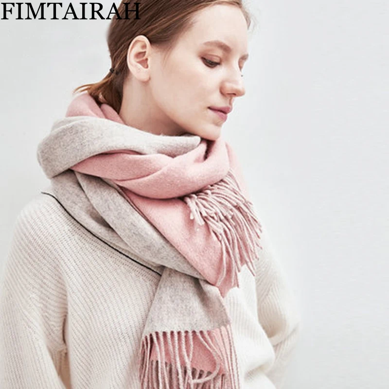 Double Color Maxi Shawl Lady Wrap Long 