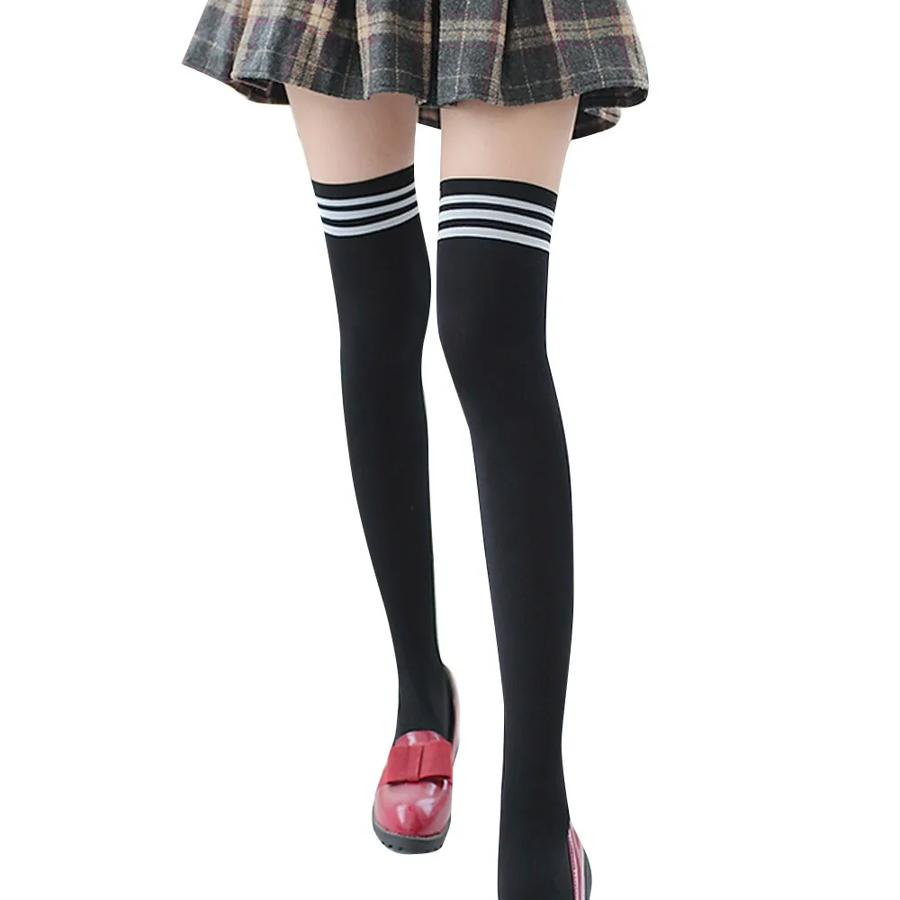 black white knee high socks