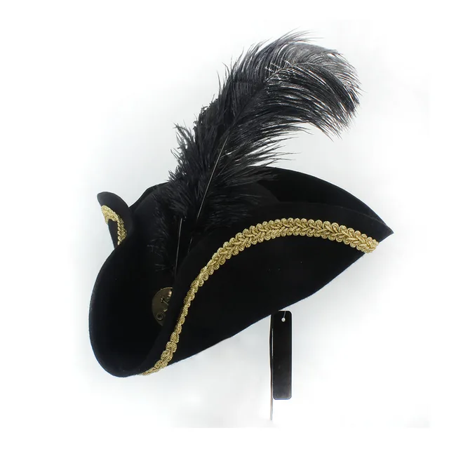Feather Pirate Hat Women Men Cosplay 