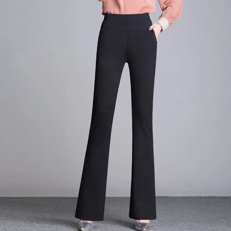 wide leg stretch office ladies work pants