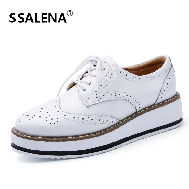 Women Rubber Brogue Flats Shoes Woman 