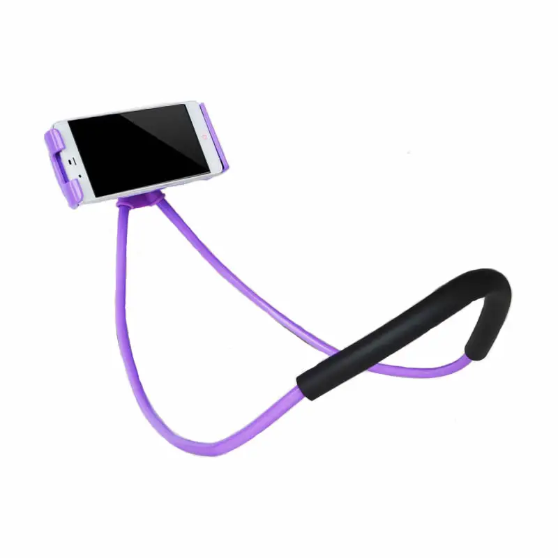 Lazy Bracket Universal 360 Degree Rotation Flexible Phone Selfie Holder Snake-like Neck Bed Mount Anti-skid For iPhone Android-animated-img