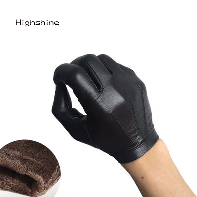 mens slim leather gloves