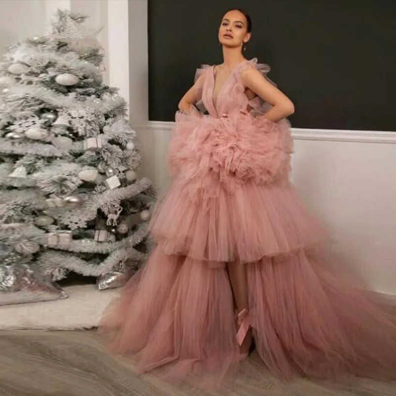 2019 New Tiered Tulle Long Ball Gown 