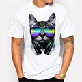 TEEHUB  fashion short music DJ cat printed Funny t-shirt men tops preview-5