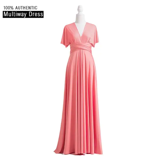 coral multiway dress