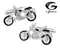 Free Shipping 8 Designs Fashion Motorcycle Cufflinks Novelty Sport Bike Design Quality Brass Material Men Cuff Links