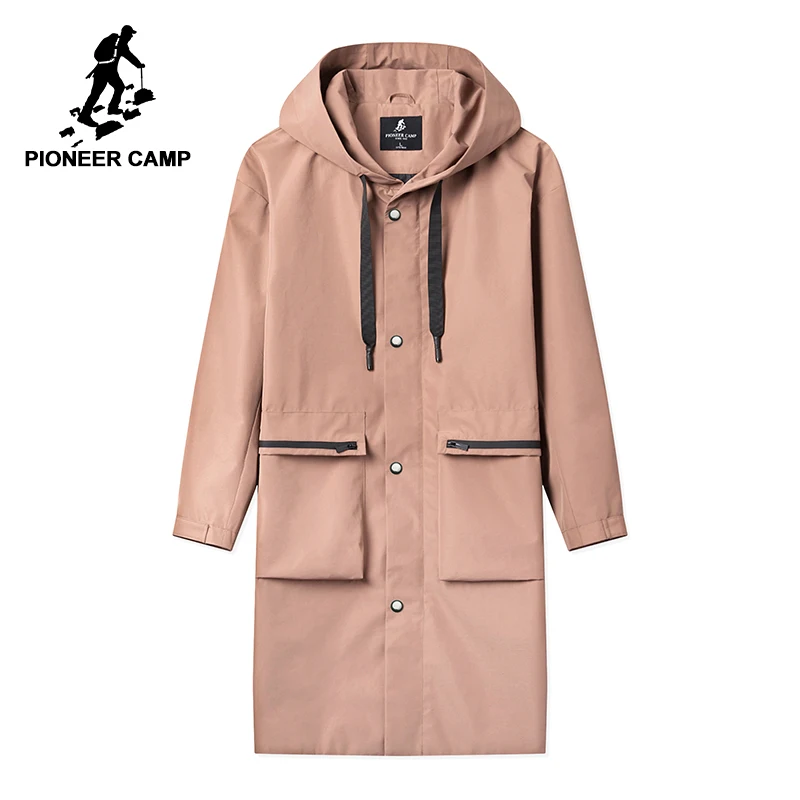 long pink raincoat