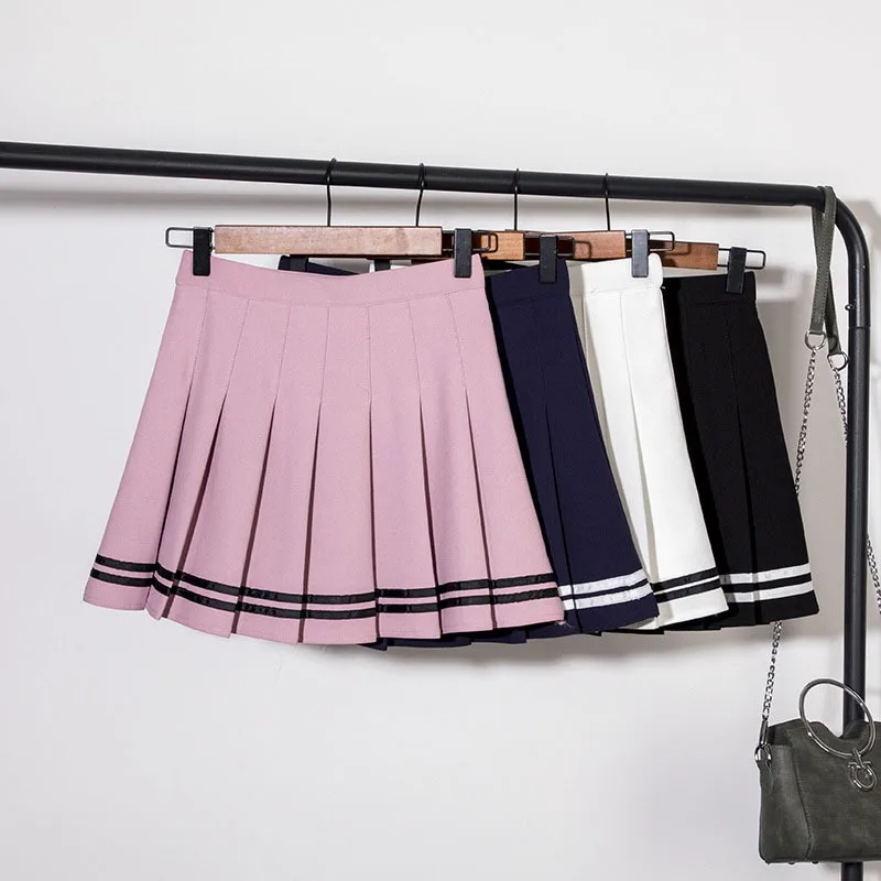 short striped skirt