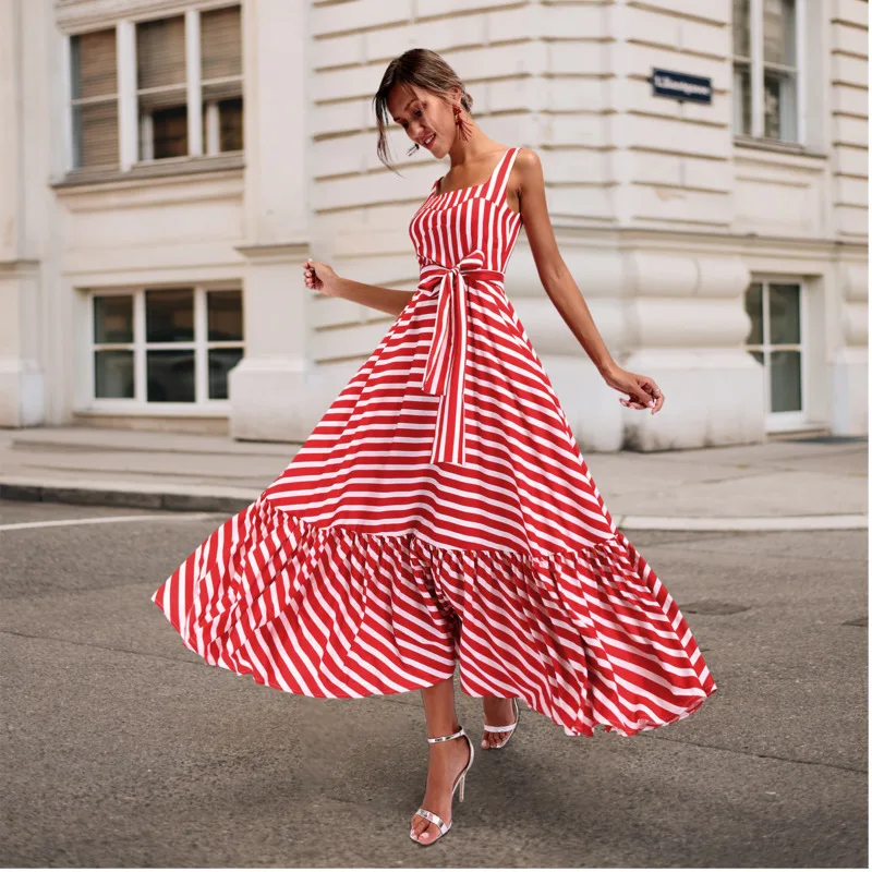 Women Elegant Long Big Swing Dress 