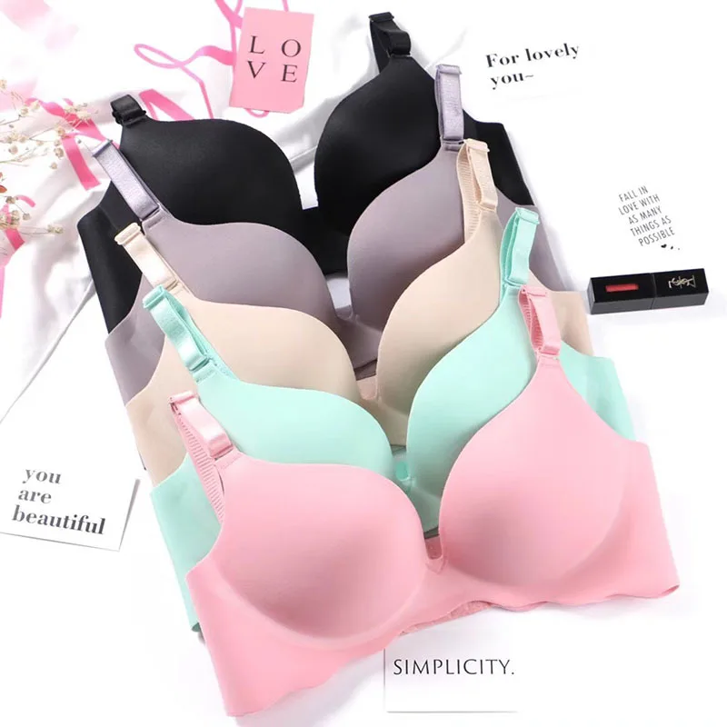 New Sexy Lingerie Set for Women Push Up Bras Cute Beauty Back Underwear  Seamless Top Back