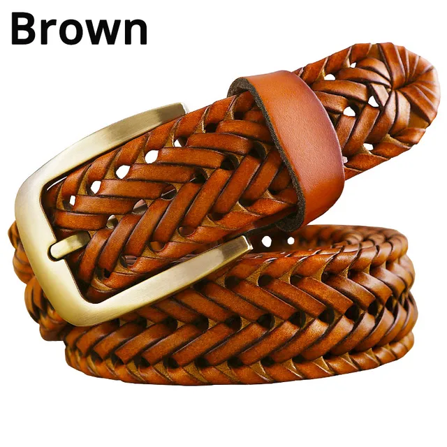 leather braided belts for men