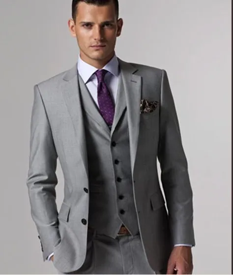 light grey formal suit