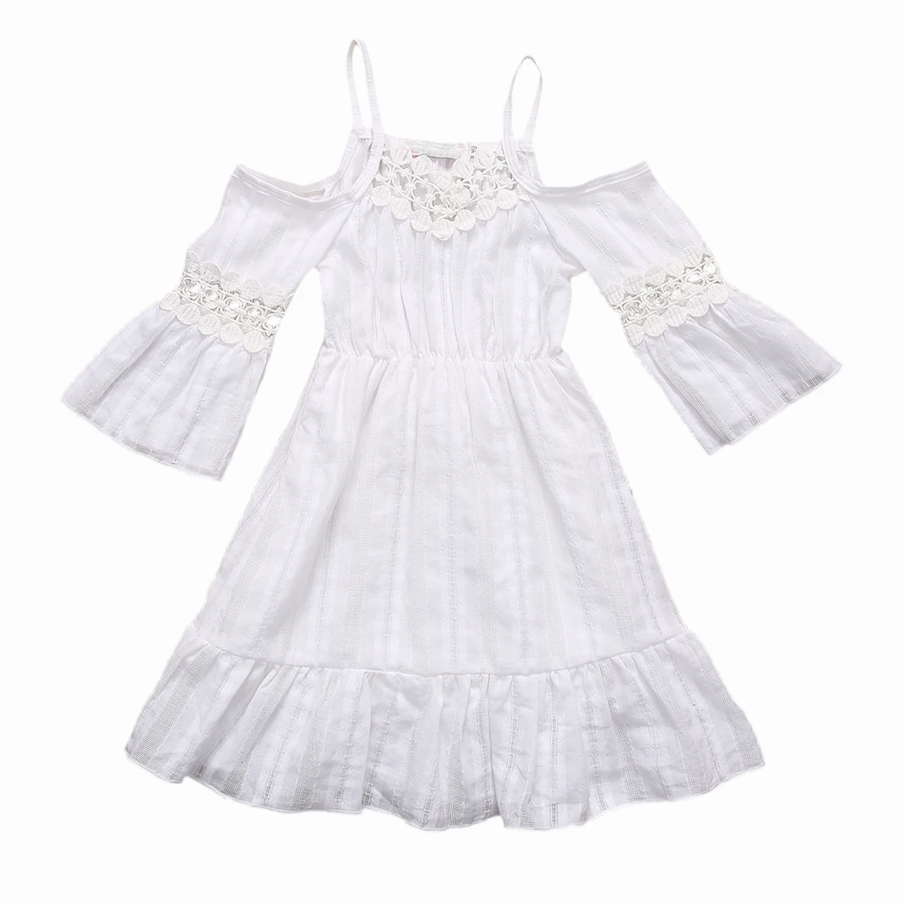 white summer dress for toddler girl