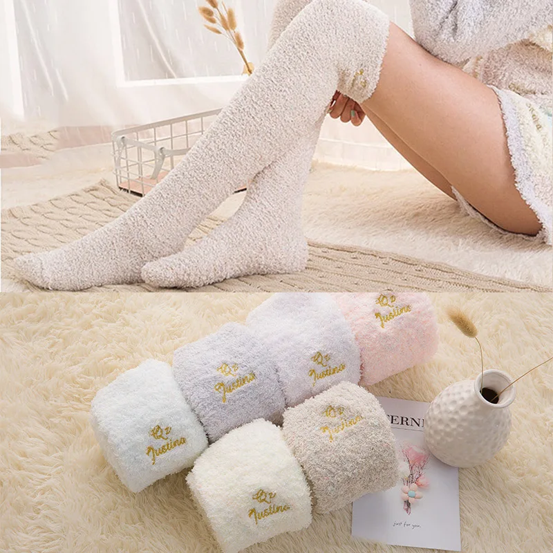 over the knee fluffy socks