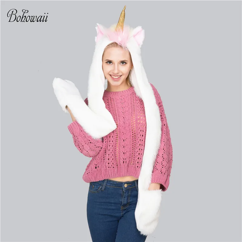 unicorn gloves and hat