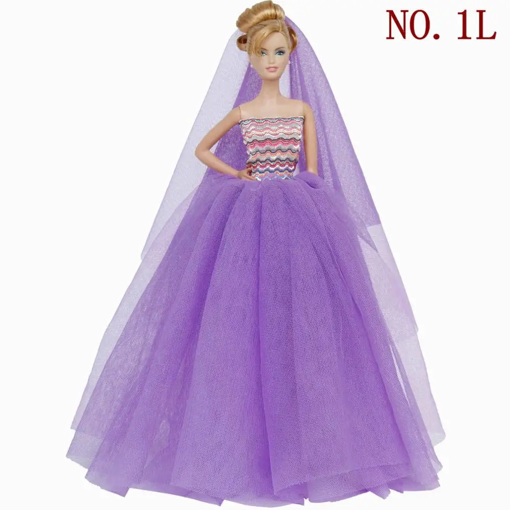 Red Fashion Doll Dress For 11.5" Doll Clothes Outfits Party Gown Wedding Dress 