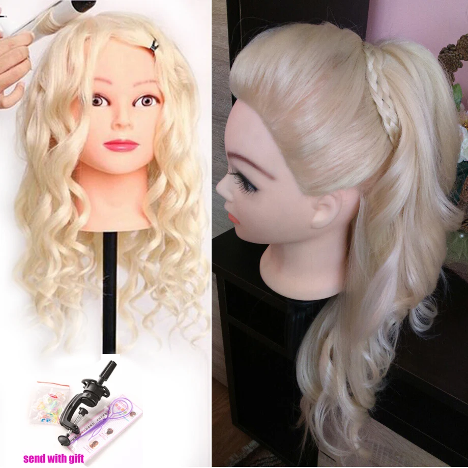 Can Be Curled Mannequin Dolls 60% Real Human Hair Training