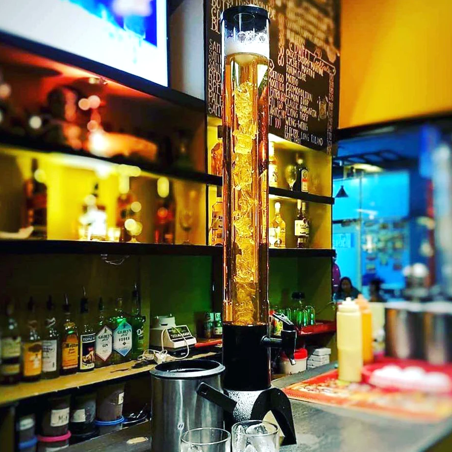 1.5L Luminous Beer Tower Drink Dispenser Beer Barrel Mimosa Tower with  Light Wine Cannon Set for Parties Bars Pubs Restaurants - AliExpress