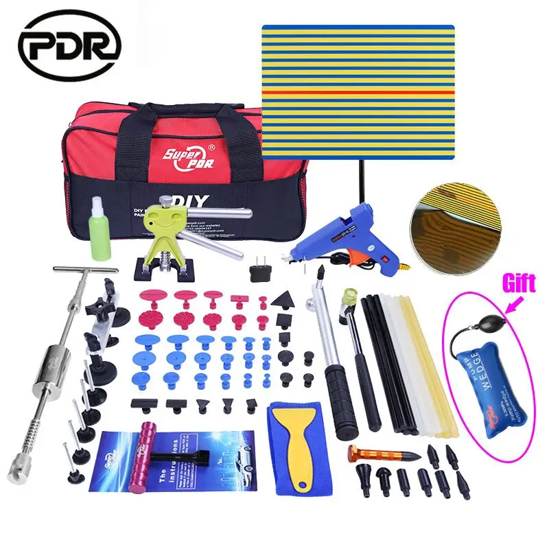 PDR Tools Kit DIY Remove Dent Paintless Dent Repair Tool Car Dent Remover Reverse Hammer Straightening Pulling Dents Instruments-animated-img