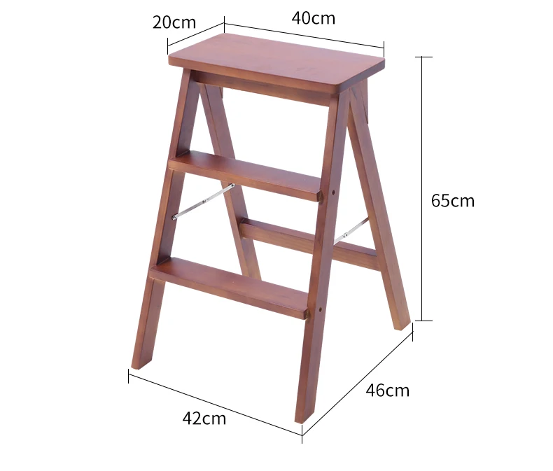 folding three step ladder