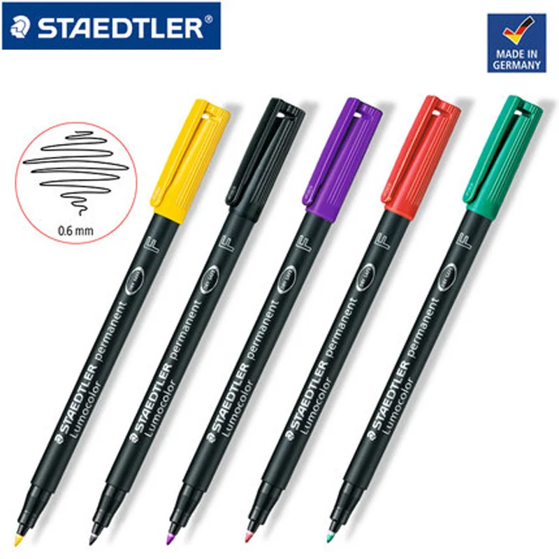 1Pcs STAEDTLER Markers 350 Waterproof Colorfast Square Head Oily