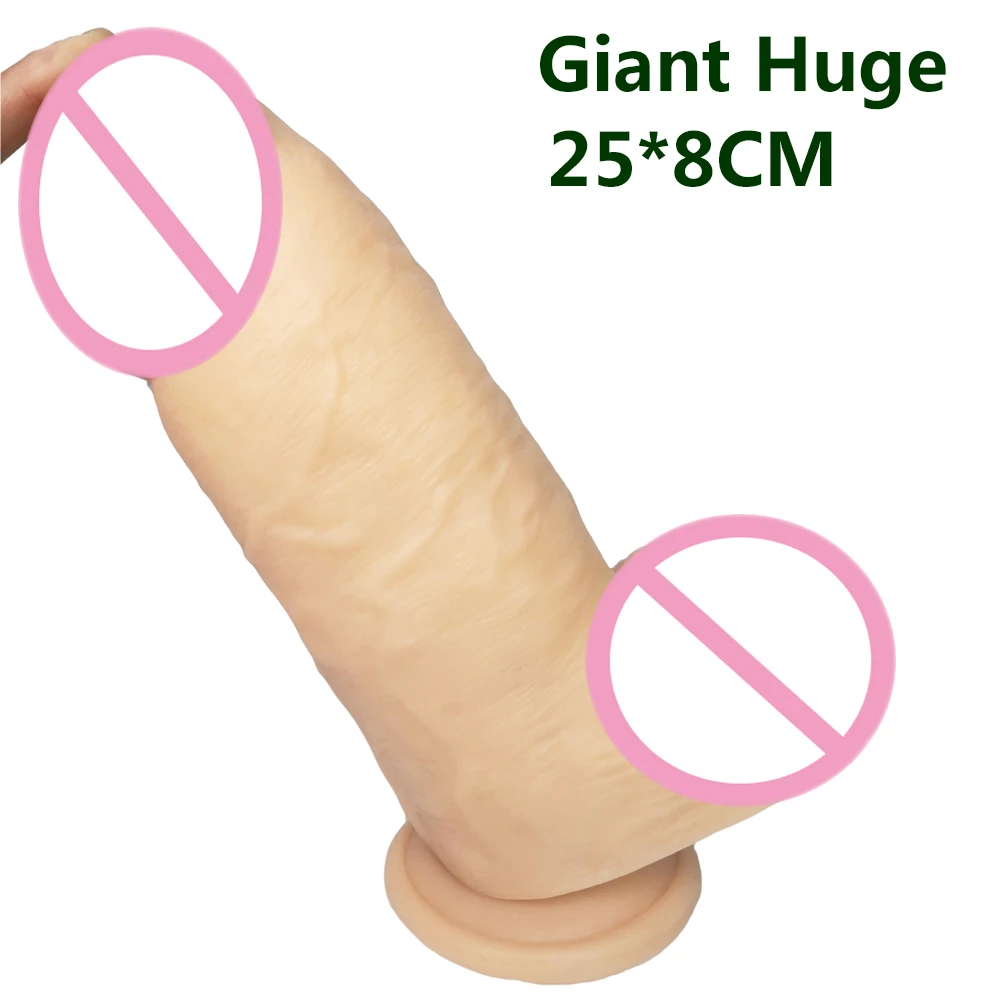 Αγορά Sex products | AMABOOM 25*8CM Huge Thick Realistic Anal Dildo with  Suction Cup Super Big Dick Dong Giant Penis Adult Sex Toys For Women