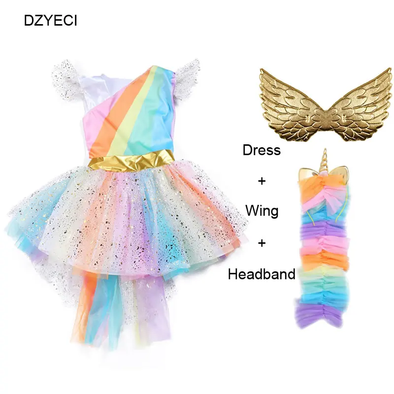 unicorn and rainbow dress