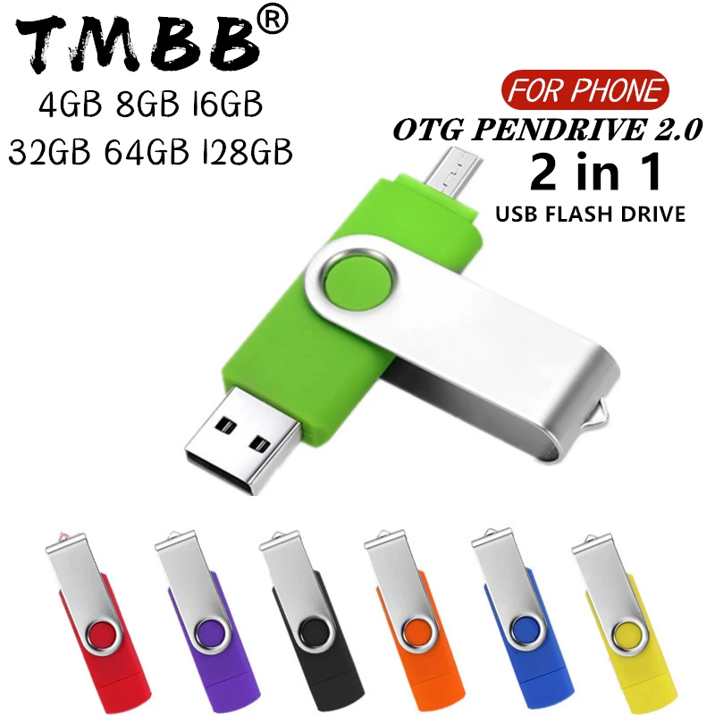 360° Rotate OTG USB Flash drive cle 64G USB 2.0 Smart Phone pen drive 4g 8g 16g 32g 128g micro usb memory storage devices U disk preview-7