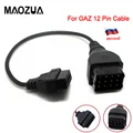 OBD2 Truck Diagnostic Cable For GAZ 12 Pin Diagnostics Cable to OBD 2 16Pin Male Connector can Work with TCS CDP PRO DLC Adapter