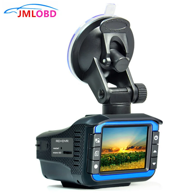Portable Auto Radar Detectors with DVR Dash Cam Vehicle Anti Police Speed Control Safety Voice Alarm 2 in 1 Radar Detection