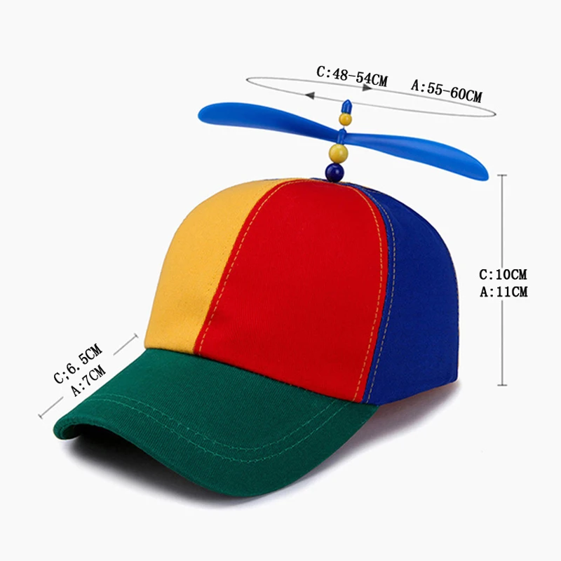 colorful hat with propeller on top