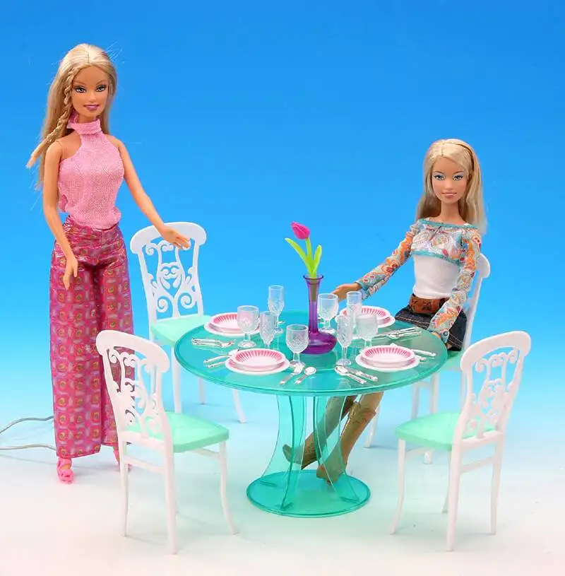 barbie doll dinner set