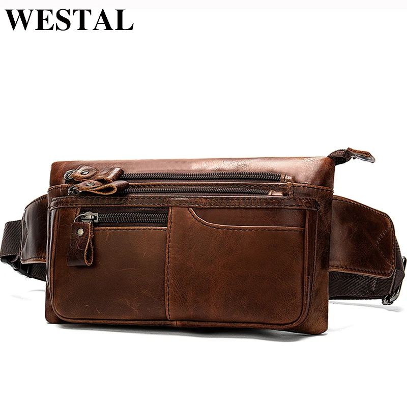 mens leather hip pack