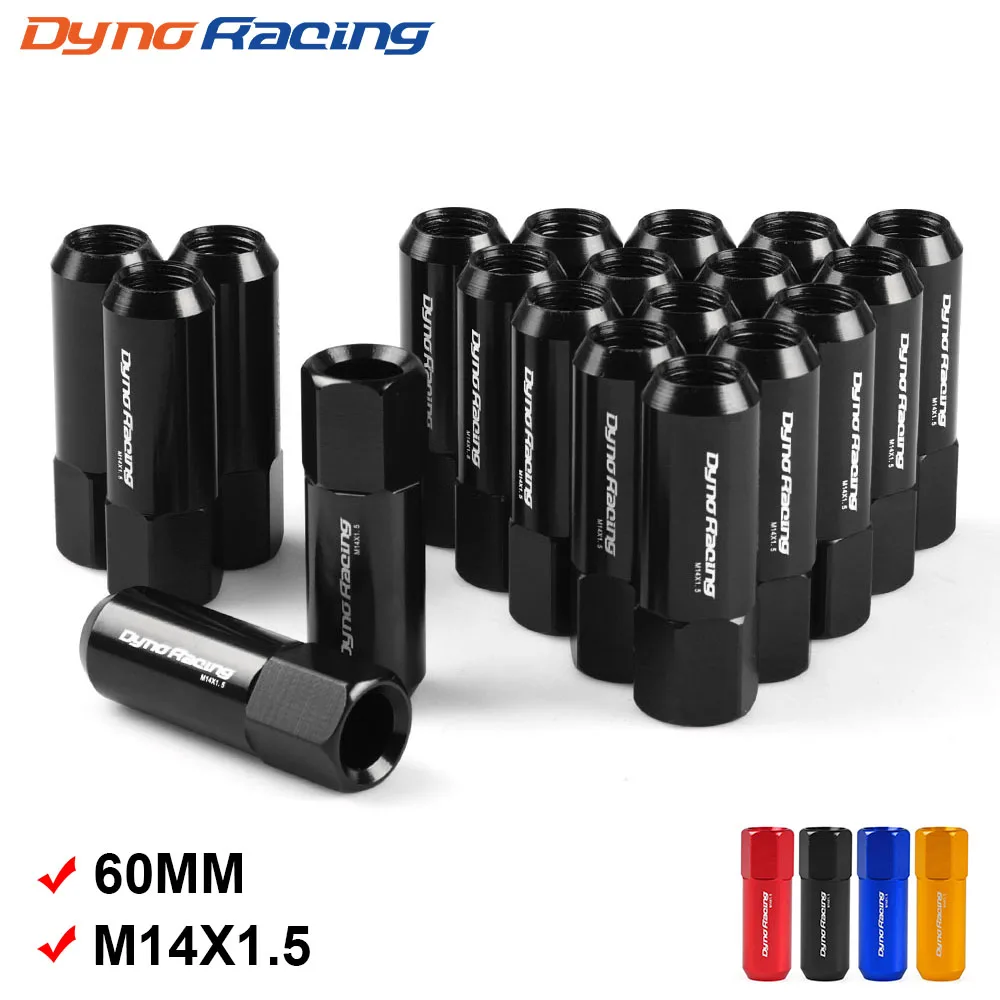 Dynoracing 60mm M14*1.5 Wheel Nuts New 20PCS Racing Lug Wheel Nuts Screw / Aluminum Lug nut  M14X1.5 BX101006-animated-img