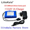 Liitokala Portable Super Rechargeable Lithium Ion battery pack capacity DC 12V 12.6v 6800mah battery CCTV Cam Monitor