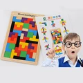 10pcs/lot Colorful Wooden Tetris Puzzle Toy Brain Teaser Game Children Preschool Educational Jigsaw Board Toys Puzzle for Kids preview-4