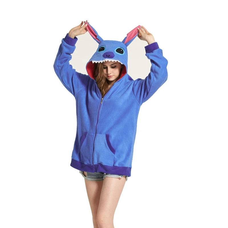 Blue Stitch Women Men Hoodie Animal 
