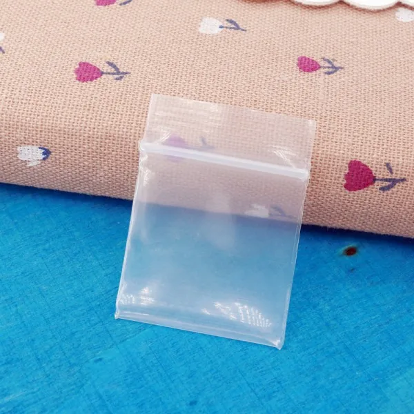100PCS 3.5x5CM Zip Lock Bags Clear Poly Bag Reclosable Plastic Small Baggies  Gift Candies Packing
