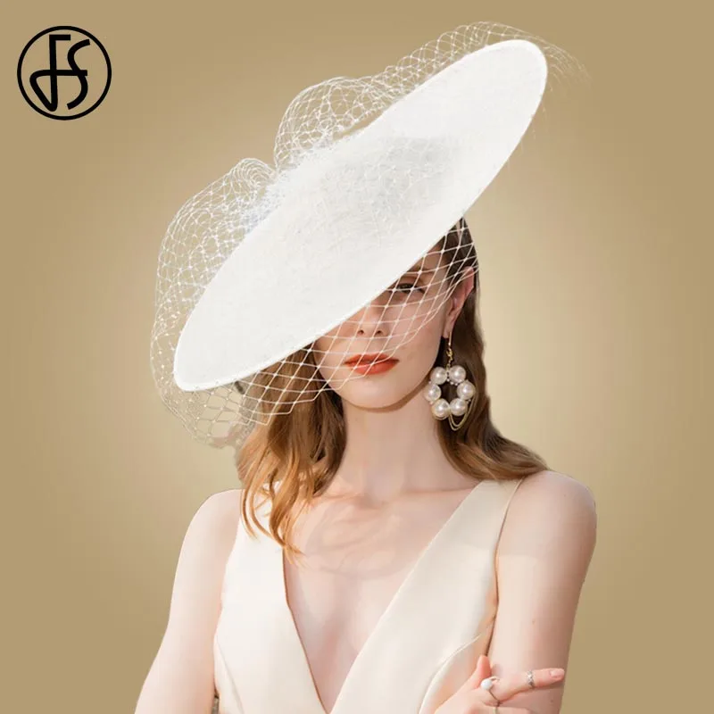 wide brim hat with veil