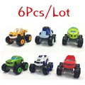 איכות גבוהה 6 יחידות / סט להבות צעצועי רכב רוסית מגרסה רכבי משאית דמות להבה צעצועים מתנות לילדים